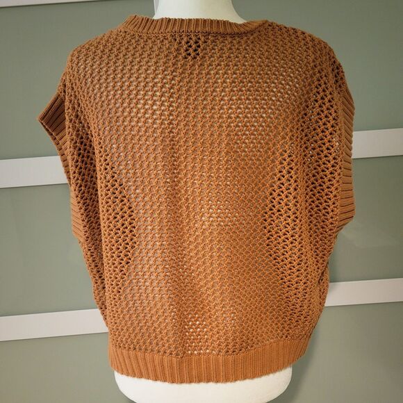 Halogen Womens Short Drop Shoulder Knitted Size S Sweater Vest - Picture 3 of 5